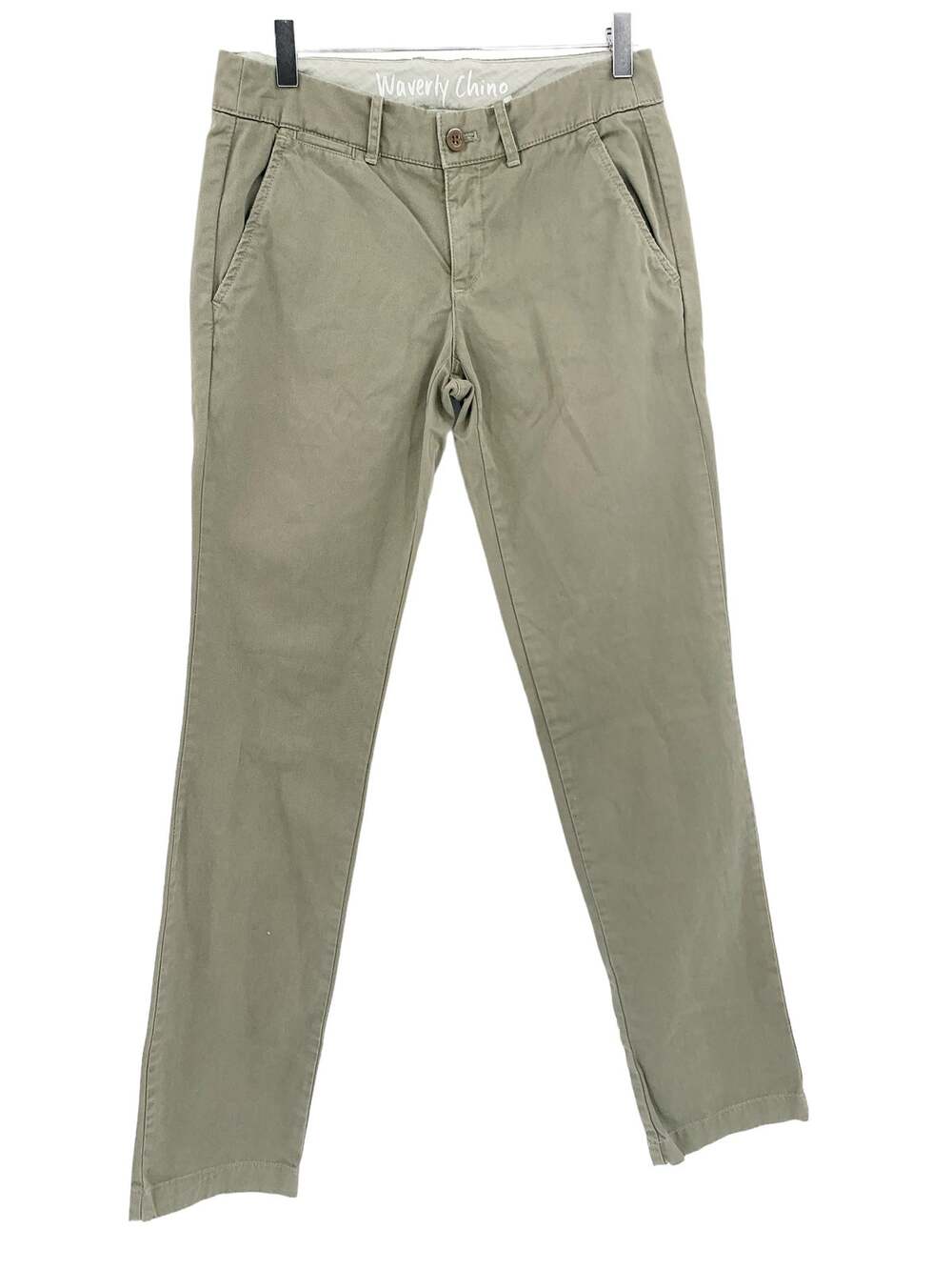 J. Crew Y2K Classic Army Green Waverly Chino Pants Women Size 0 30" City Fit